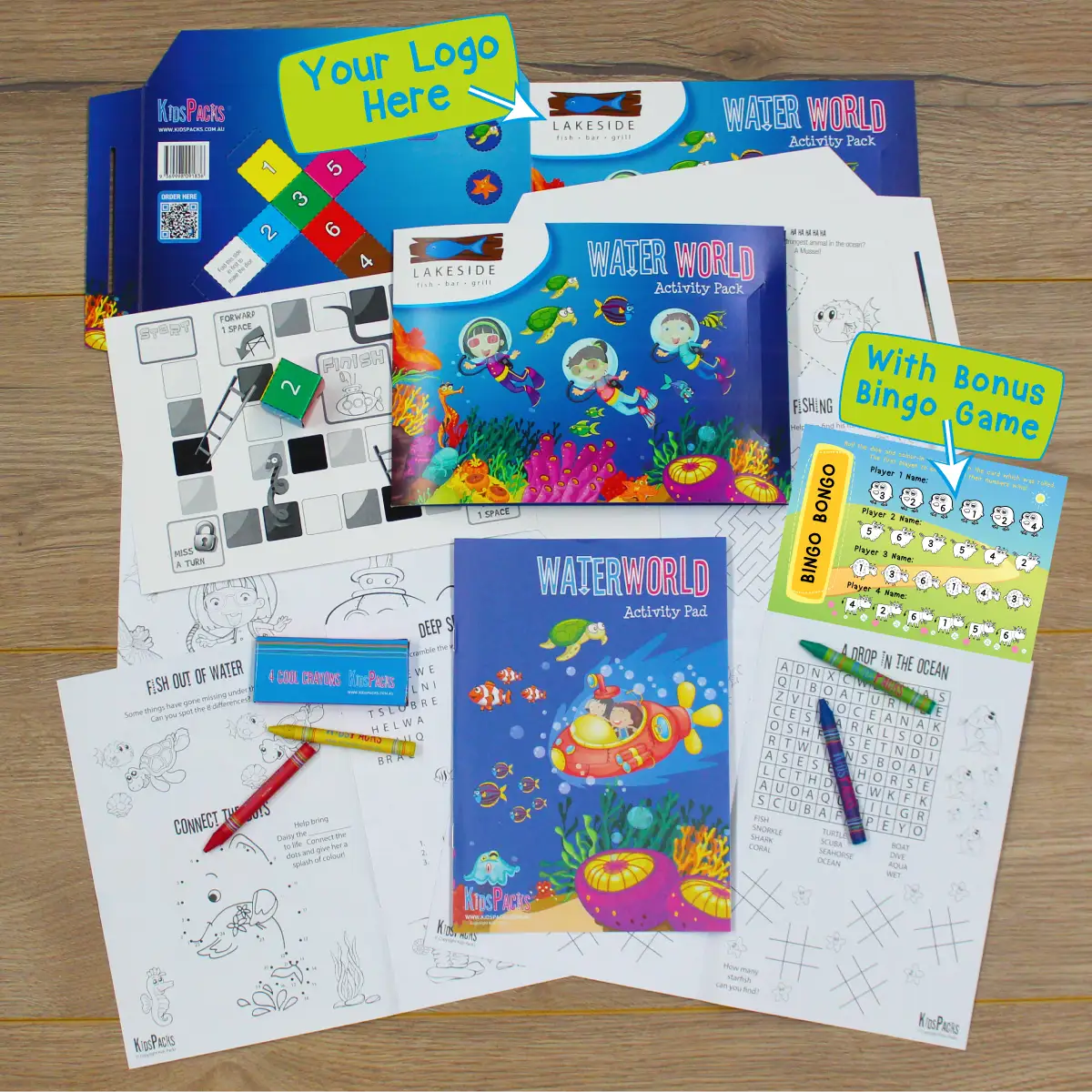 Logo Branded Water World Premium Activity Packs (100) - Image 2