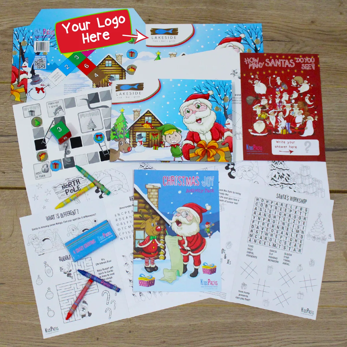 Logo Branded Christmas Joy Premium Activity Packs (100) - Image 2